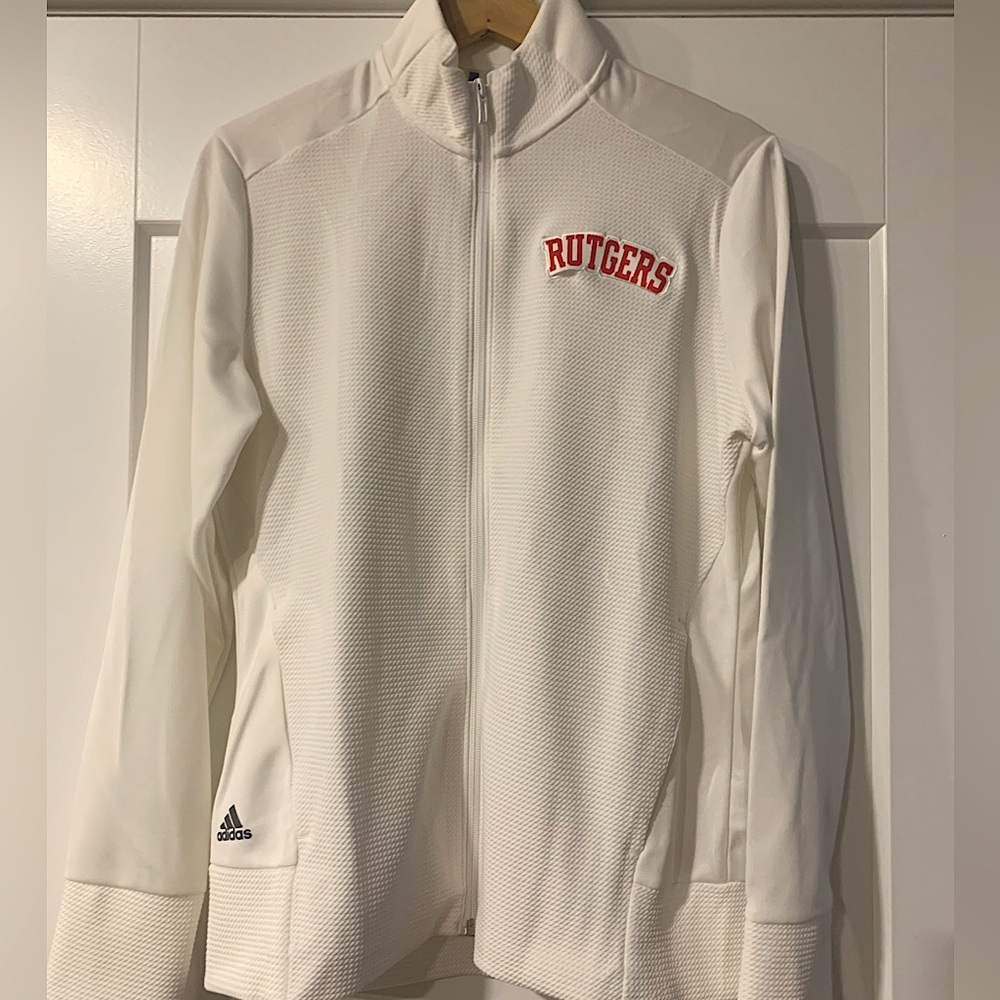Adidas Rutgers University White Golf Jacket - Size L